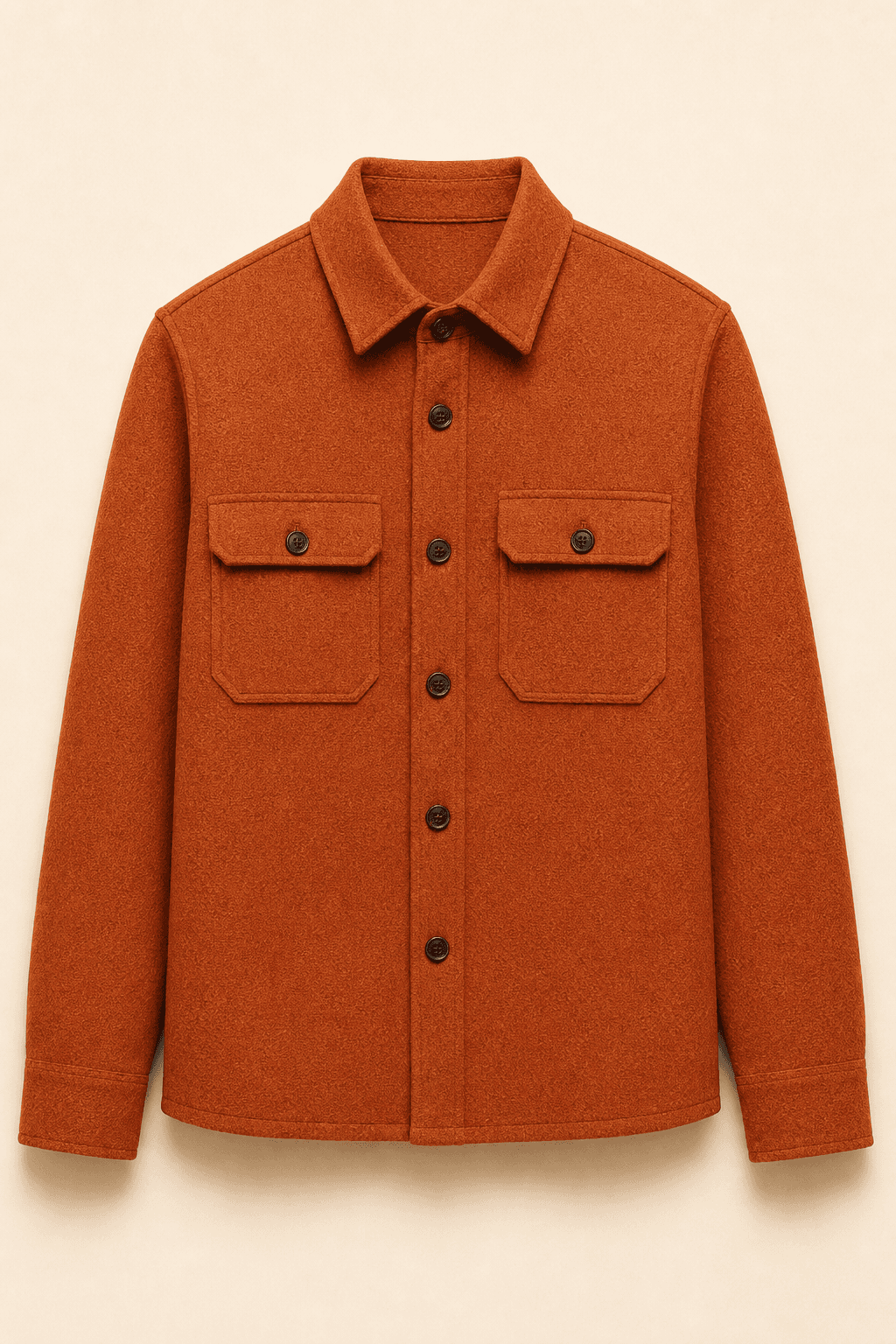 Selected rust overshirt