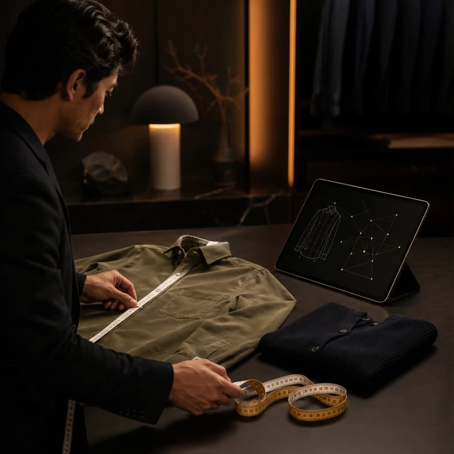 A retailer connecting real garment measurements to fit guidance